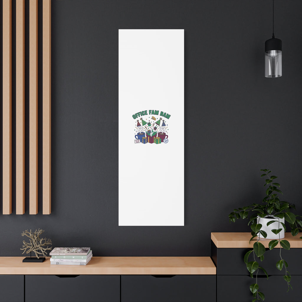 Office Fam Bam Canvas | Festive Office Party Decor, Secret Santa Humor