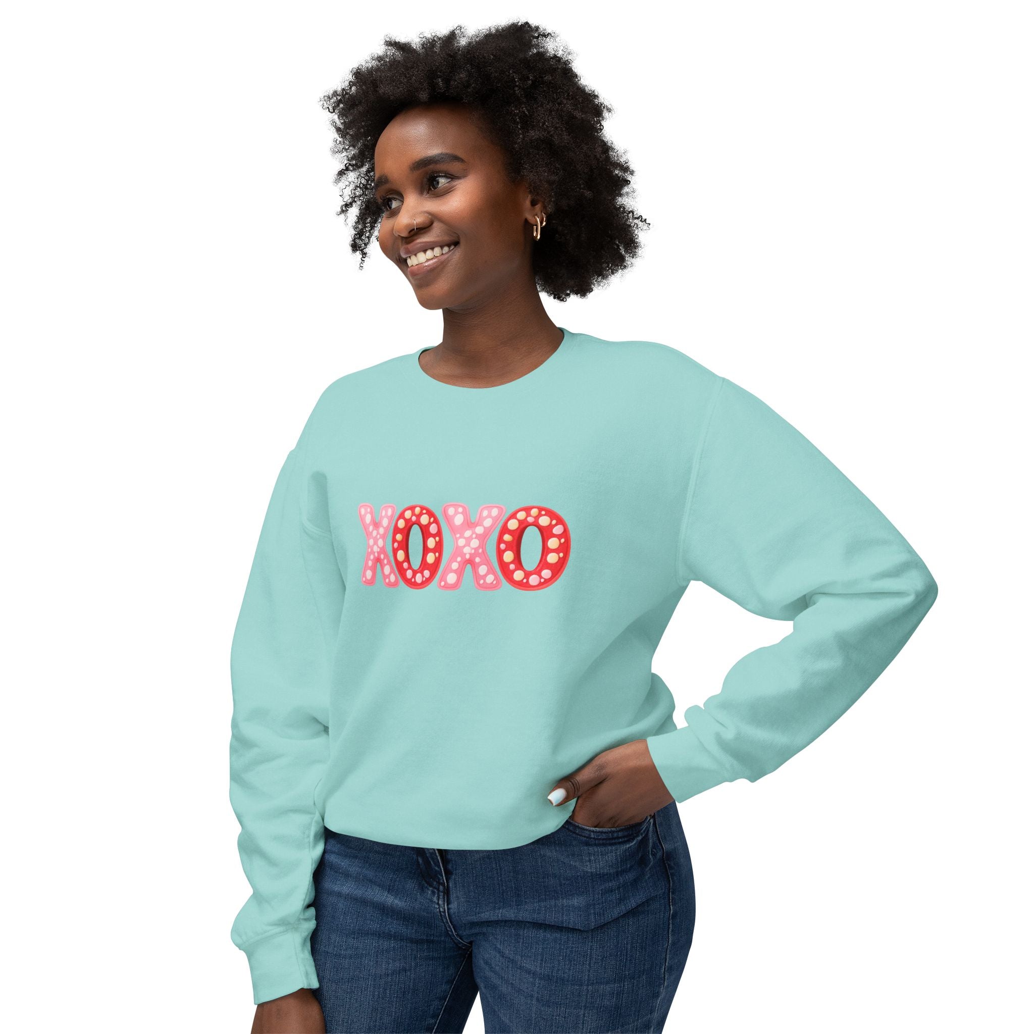 XOXO Heart Dots Crewneck Sweatshirt