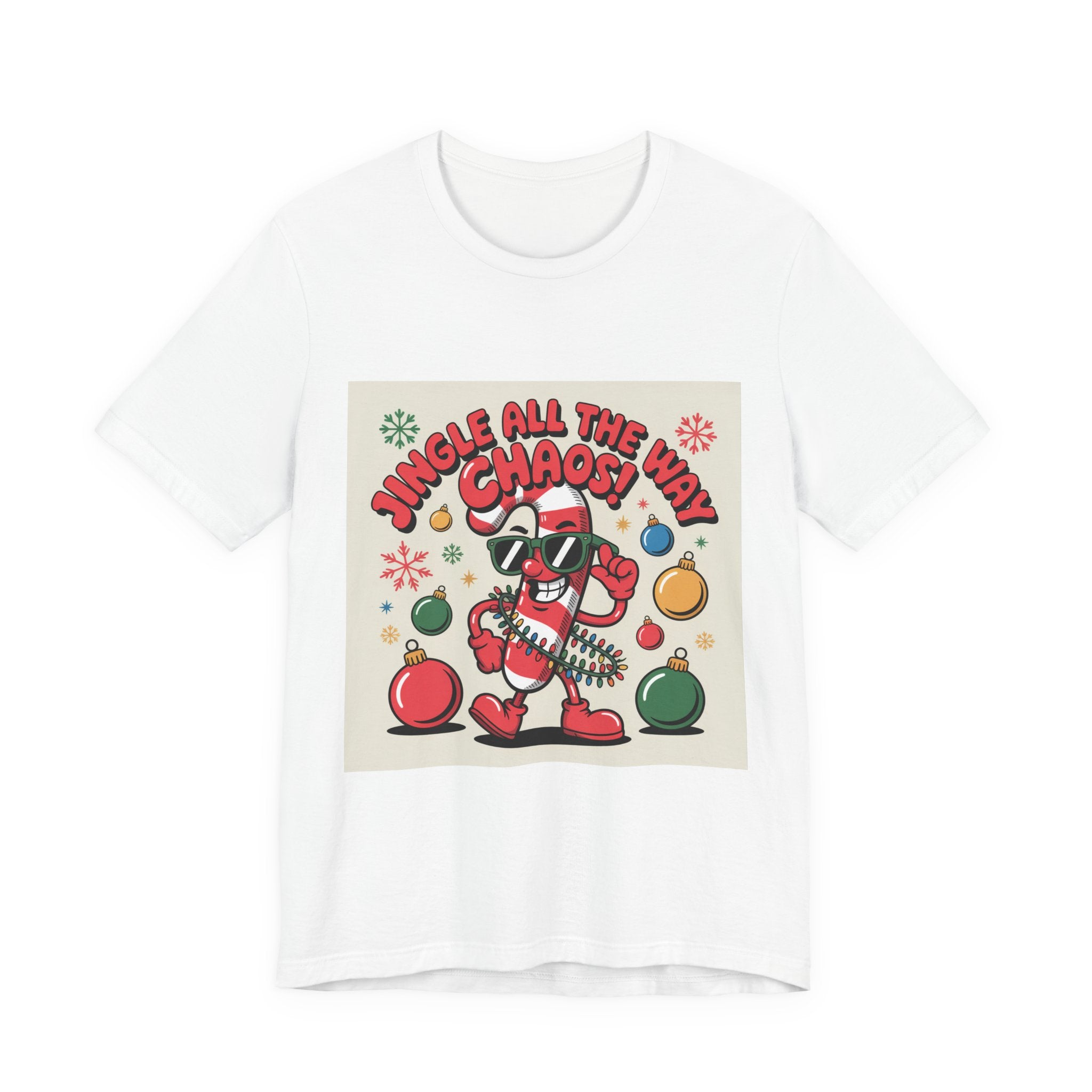 Jingle All The Chaos T-Shirt | ugly Christmas sweater, festive gag tee