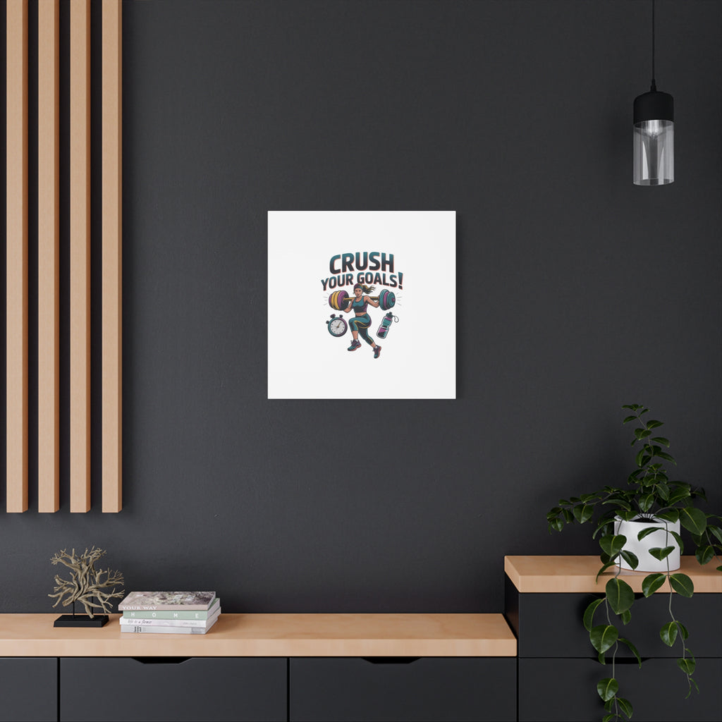 Crush Your Goals Fitness Artwork | Canvas