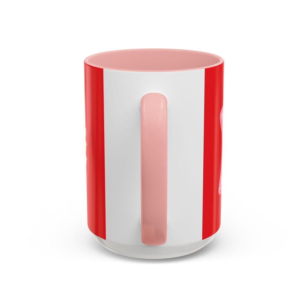 XO Valentine Coffee Mug — Red Accent Romantic Ceramic Mug