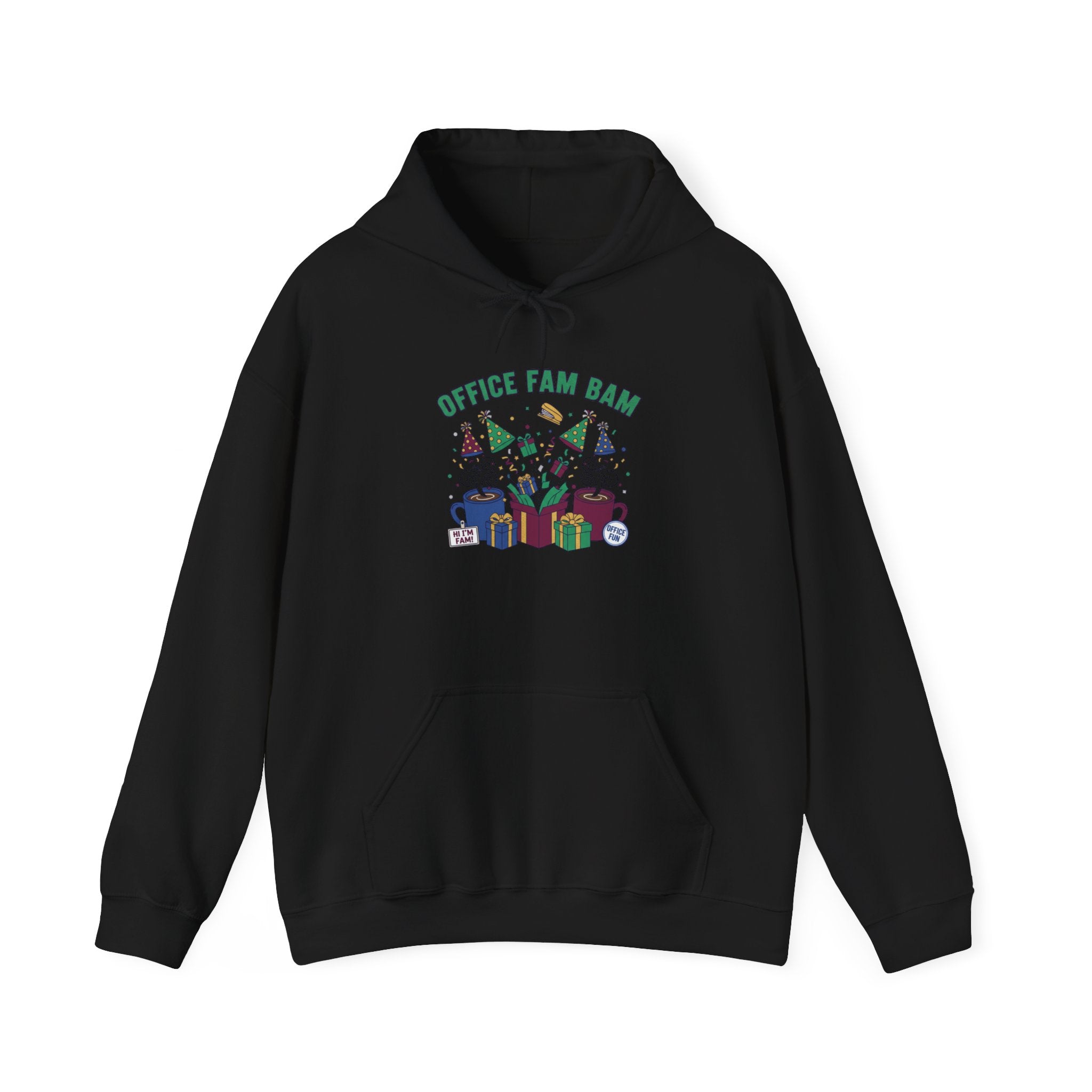 Office Party Badge Hoodie | Secret Santa Sweatshirt, Festive Office Humor