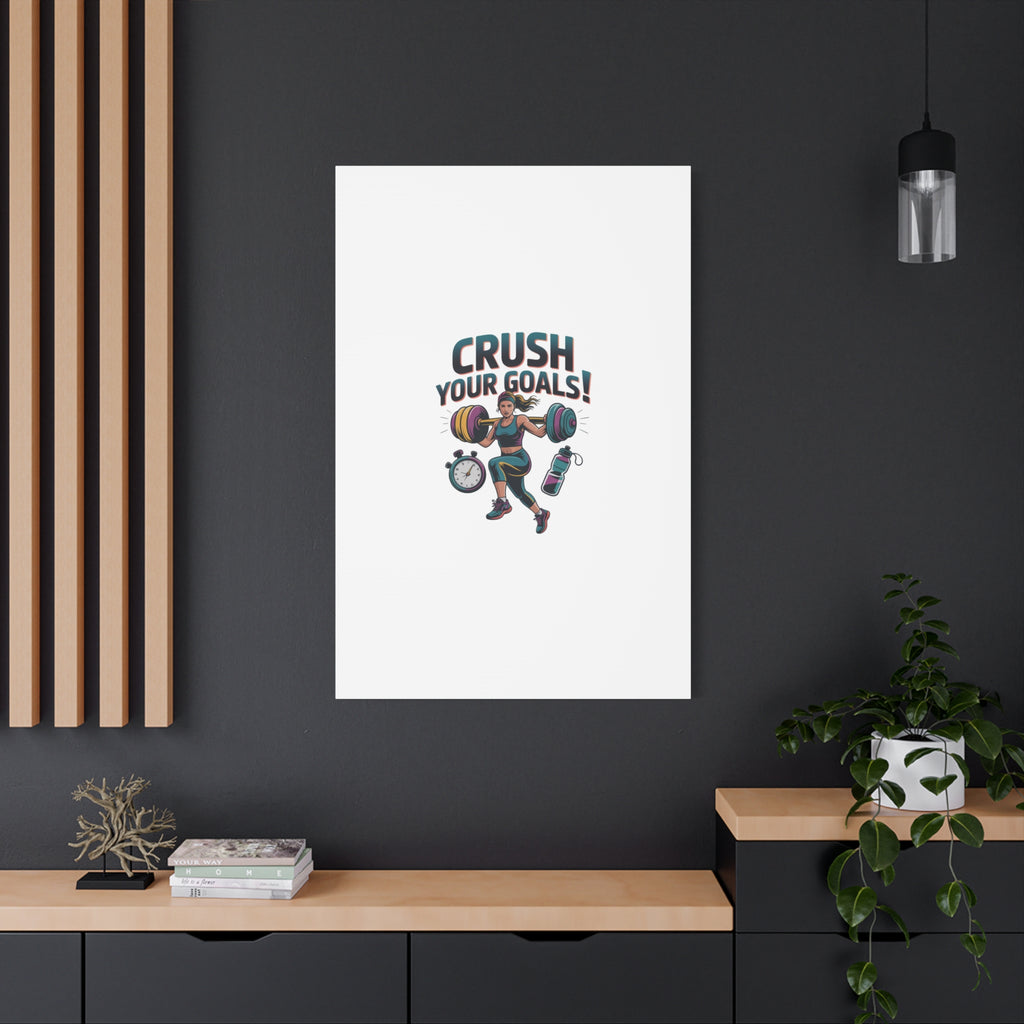 Crush Your Goals Fitness Artwork | Canvas