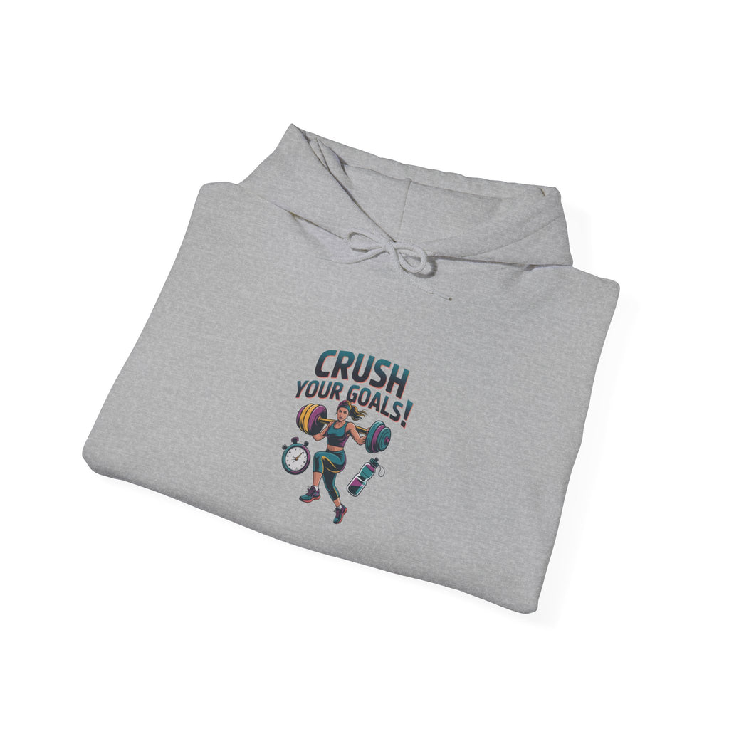Crush Your Goals Hoodie | New Year Workout Motivation, Gym Motivation