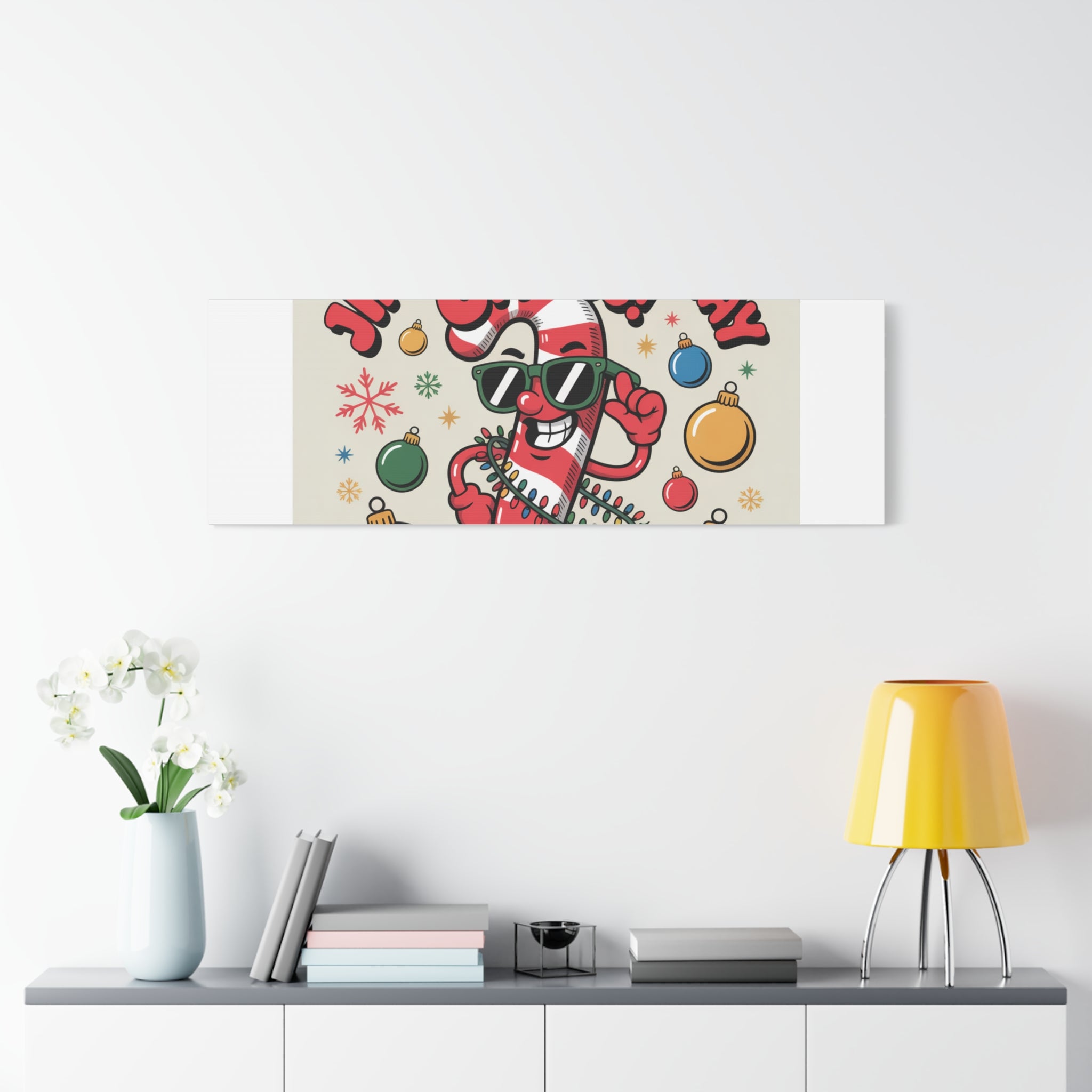 Jingle All The Way Chaos Candy Cane Canvas | ugly Christmas sweater, festive gag sweater