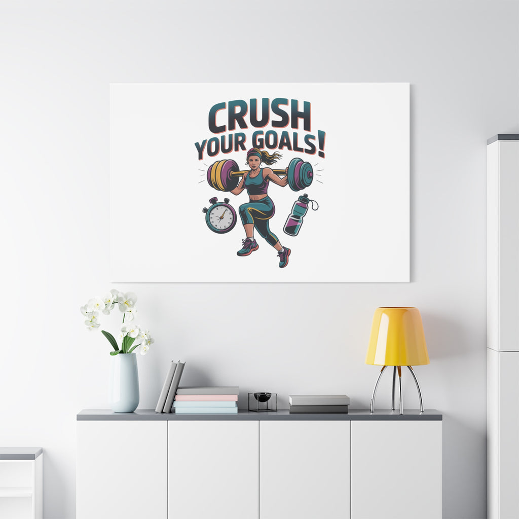 Crush Your Goals Fitness Artwork | Canvas