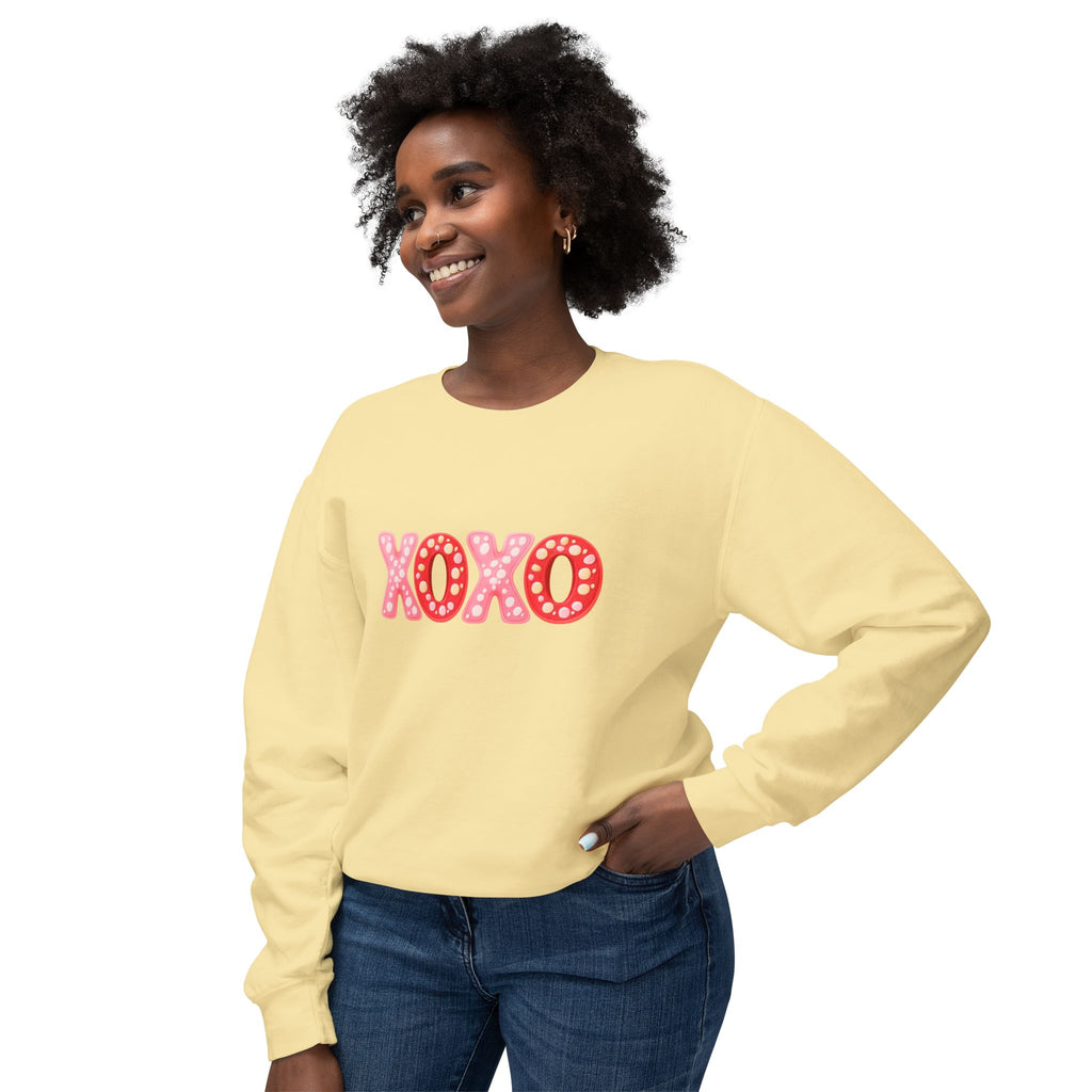 XOXO Heart Dots Crewneck Sweatshirt