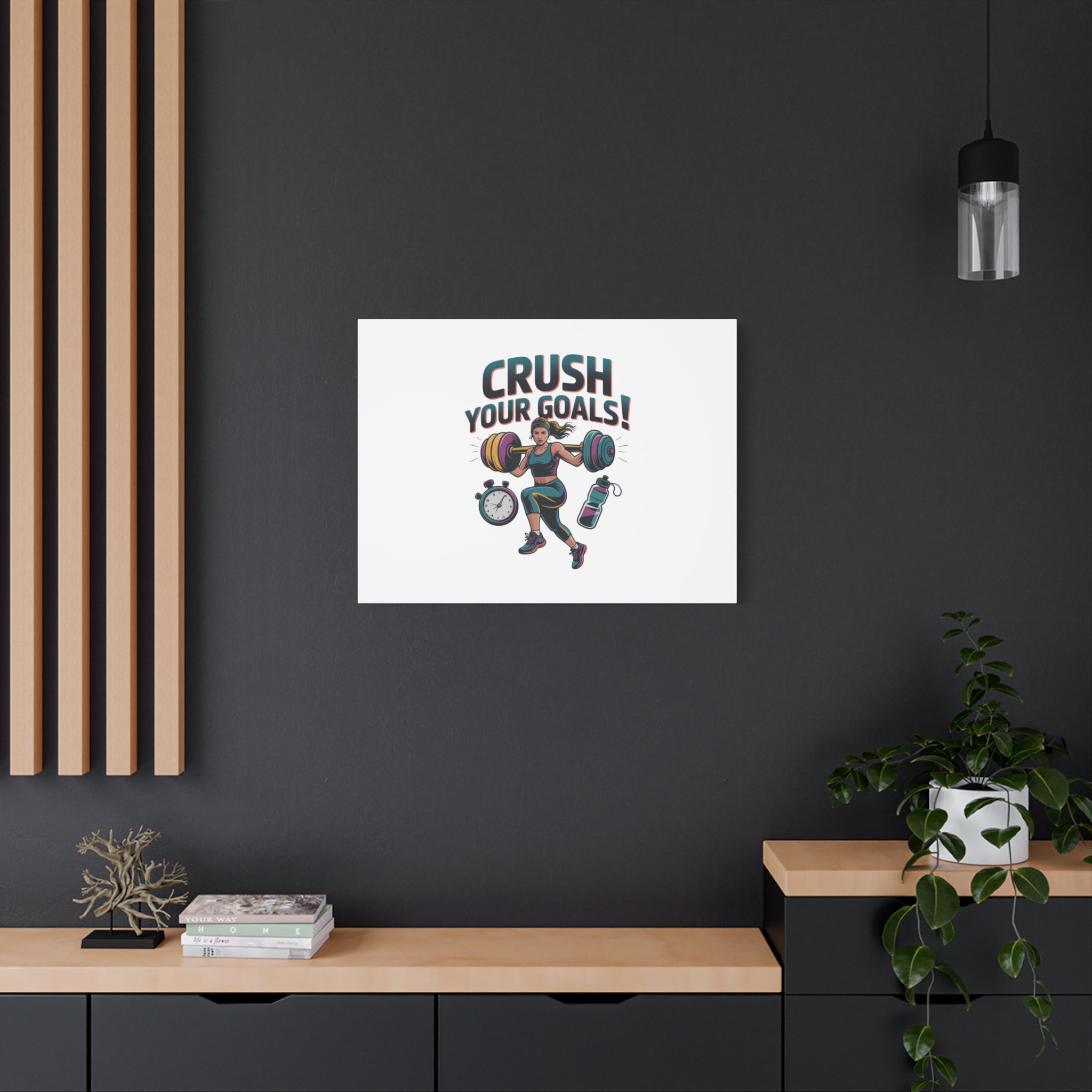 Crush Your Goals Fitness Artwork | Canvas
