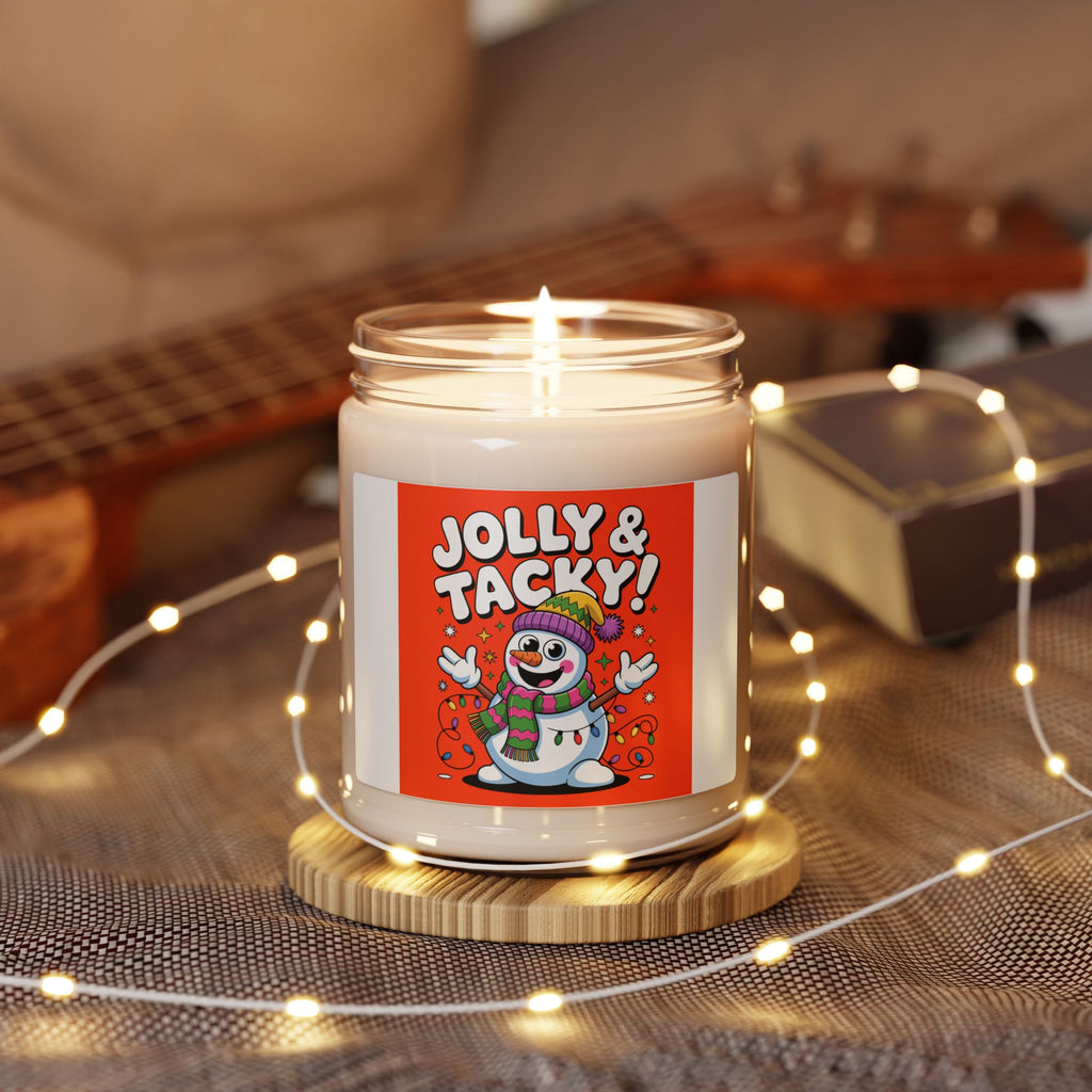 Jolly & Tacky Snowman Candle, Scented Soy Candle | Ugly Christmas Sweater Vibe