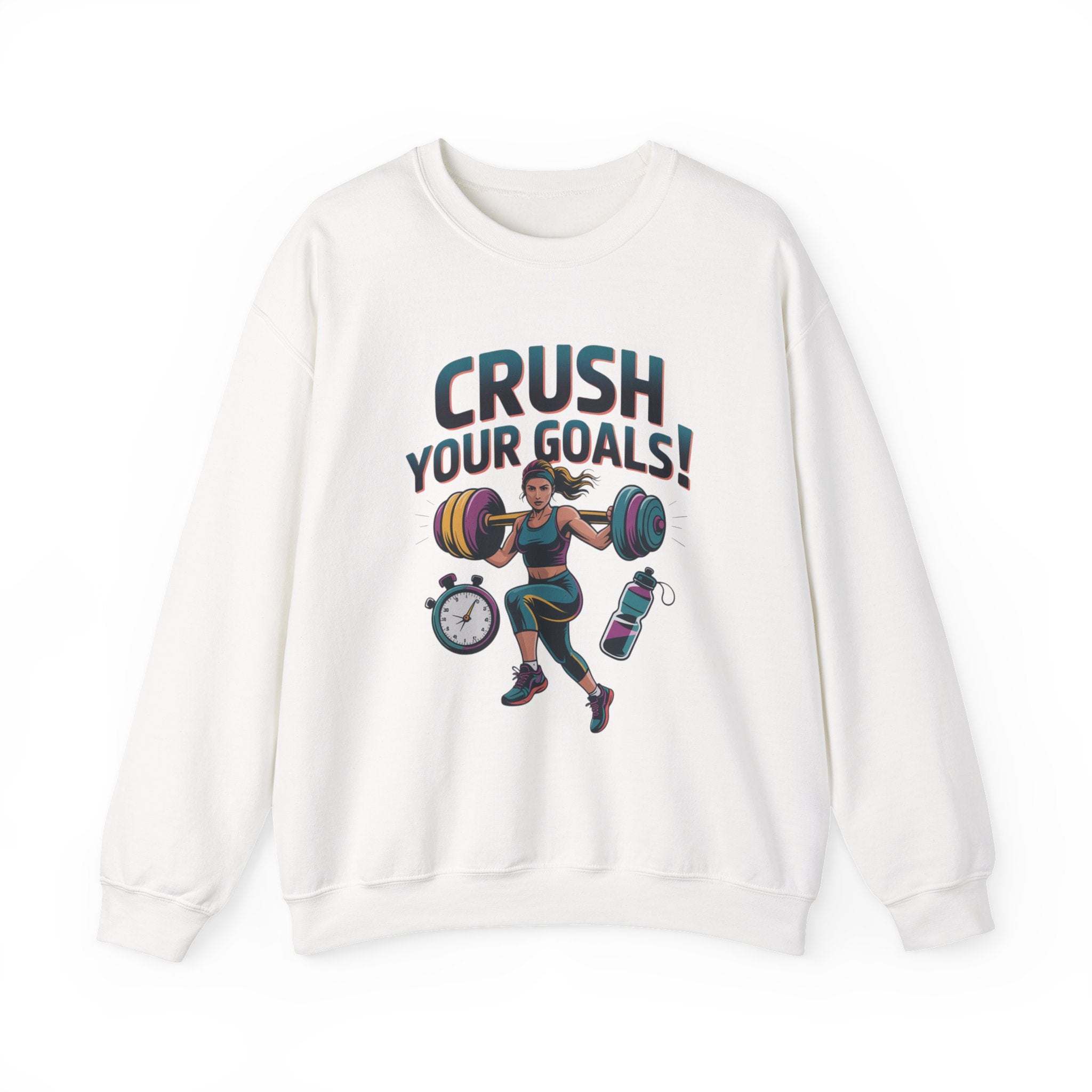 Crush Your Goals Sweatshirt | New Year Workout Motivation, Gym Motivation
