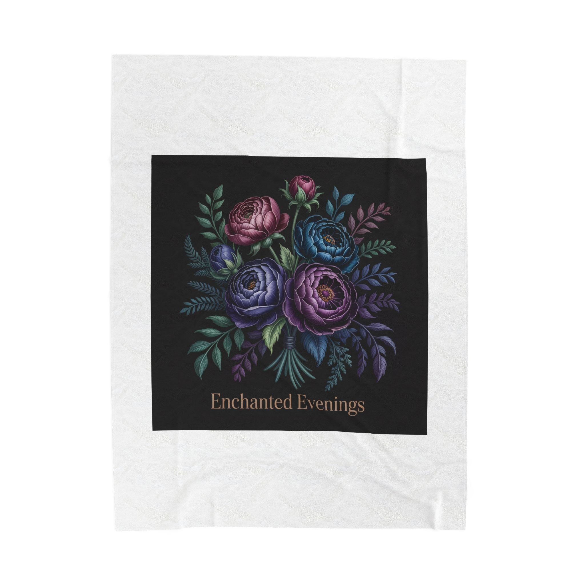Enchanted Evenings Moody Rose Bouquet Blanket | Dark Floral, Gothic Bloom
