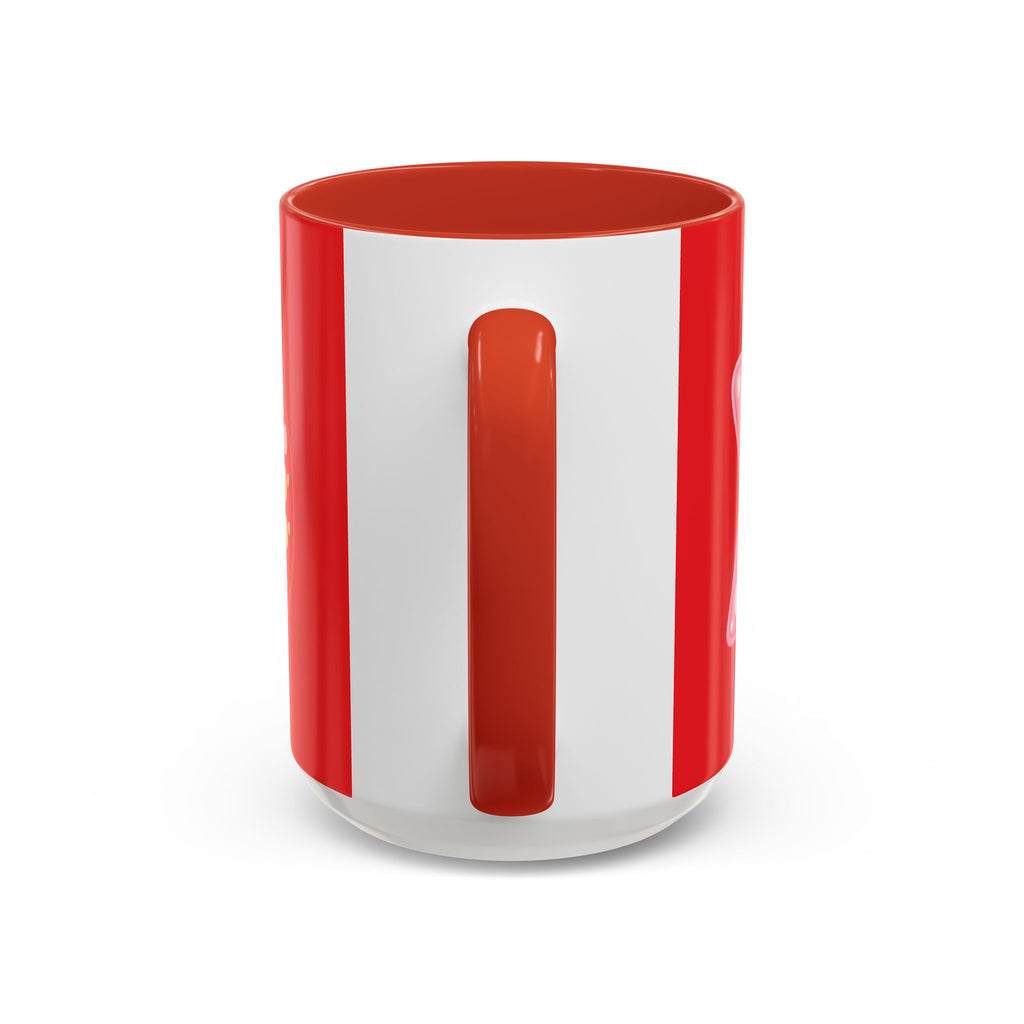XO Valentine Coffee Mug — Red Accent Romantic Ceramic Mug