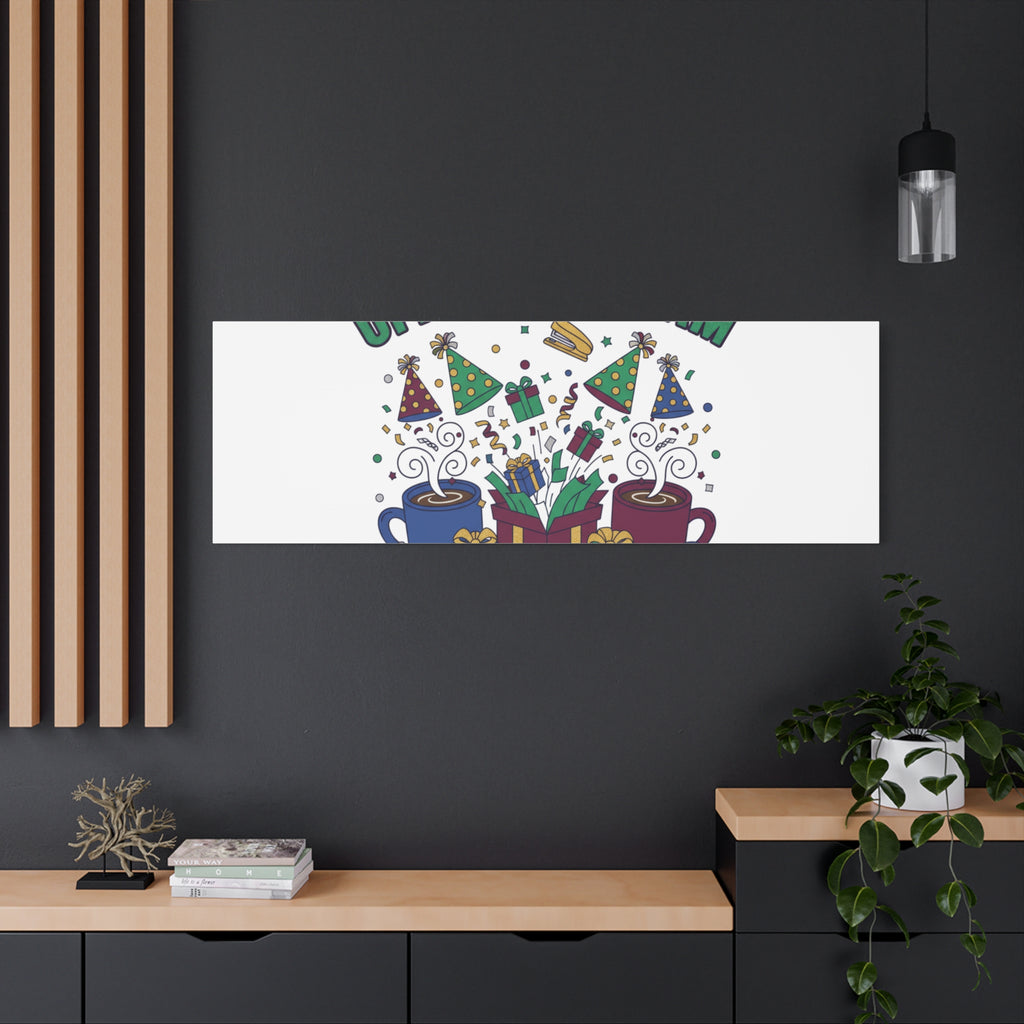 Office Fam Bam Canvas | Festive Office Party Decor, Secret Santa Humor