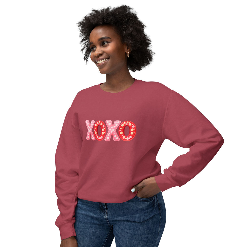XOXO Heart Dots Crewneck Sweatshirt