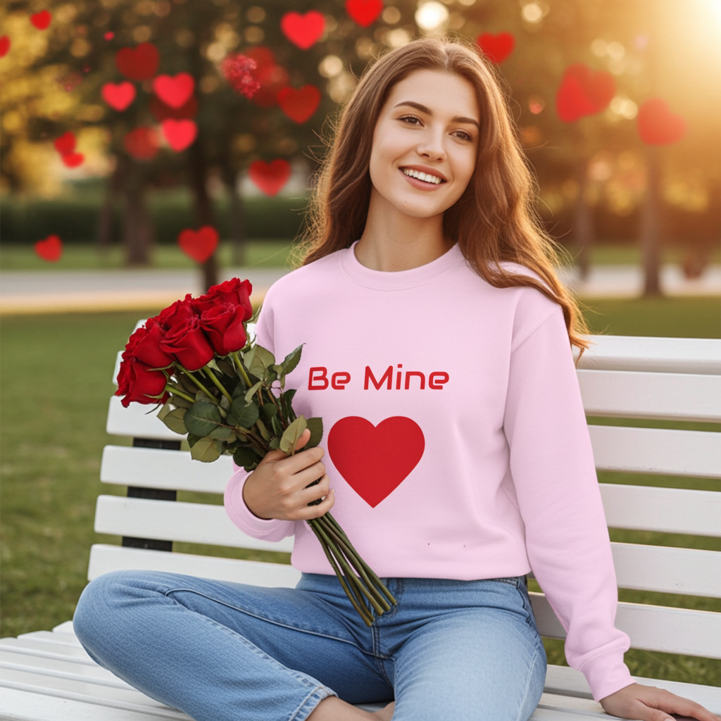 Be Mine Heart Crewneck Sweatshirt